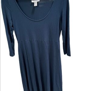 Motherhood Maternity dress navy blue 3/4 sleeve dress, size small.
